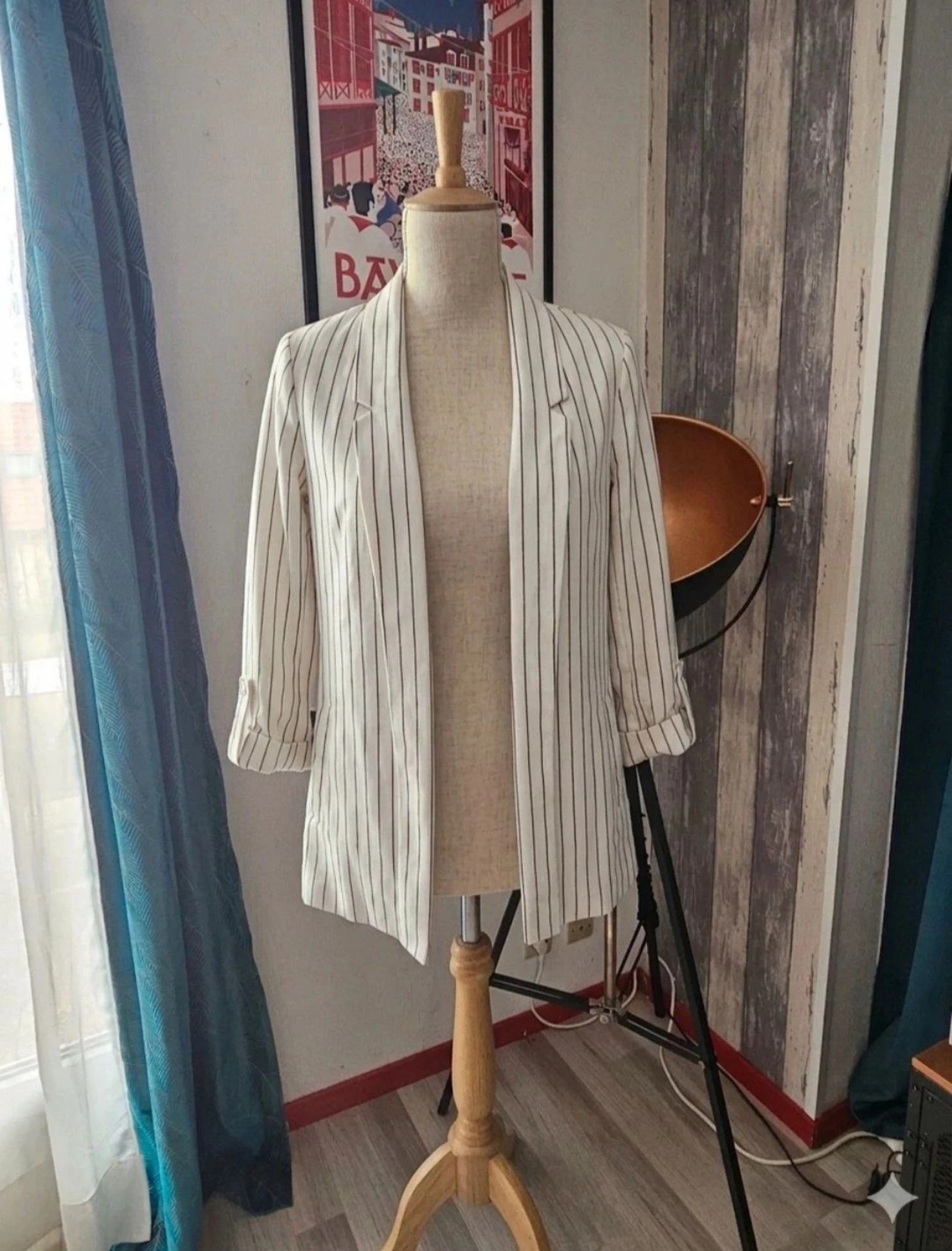 Blazer chic à rayures - taille XS